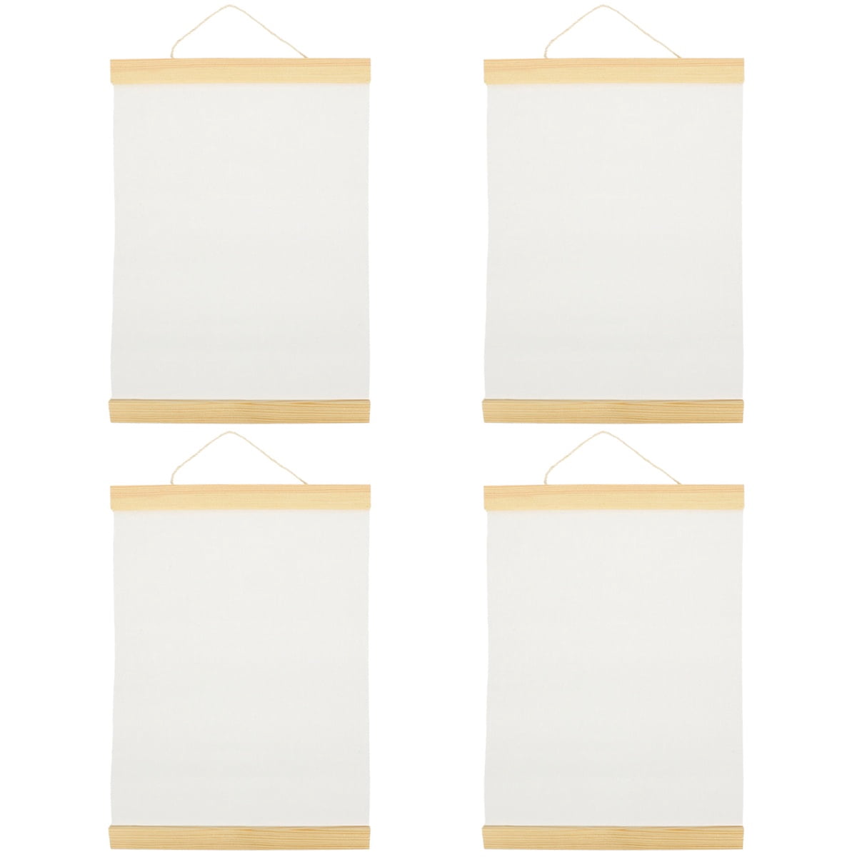 Worgeous 4pcs Hanging Oil Painting Sheet Blank Oil Painting Canvas Hanging Painting Canvas Sheet