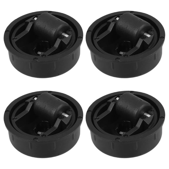 Worgeous 4pcs Low Profile Silent Swivel Caster Embedded Wheels For Furniture And Office Chairs Plastic Casters For Small Furniture And Cabinets