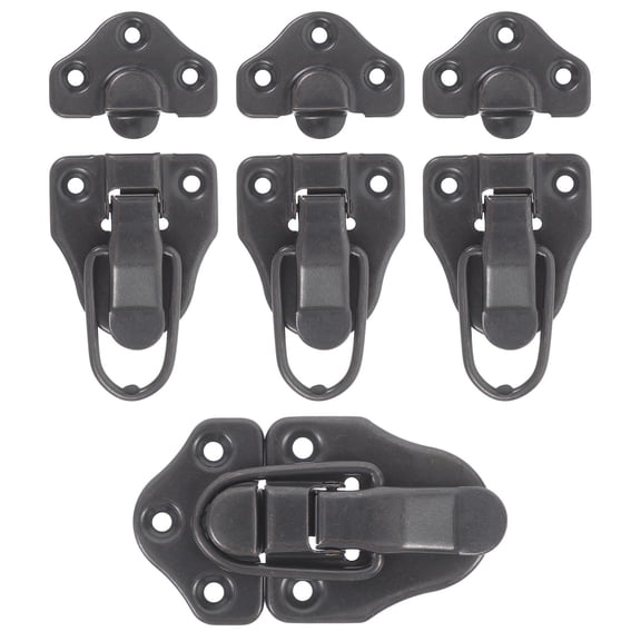 Worgeous 4pcs  Mini Hinge Hasp Useful Hasp Buckle Box Metal Hinge Latch Hasp Lock