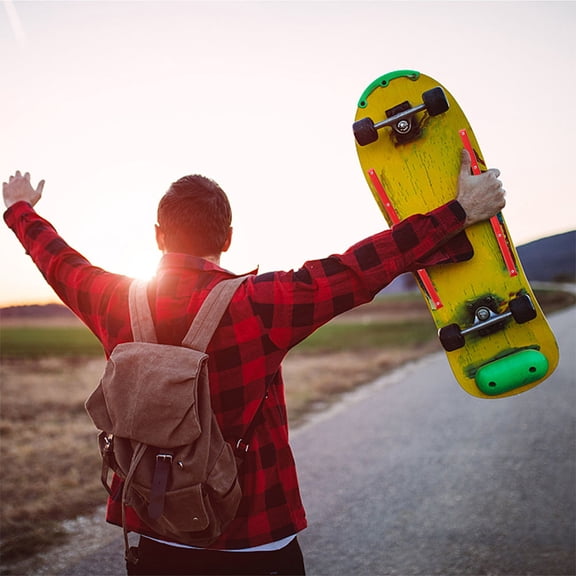 Worgeous 4pcs Professional Skateboard Rails Anti Collision Strips Sturdy Plastic Replacement Parts for Skateboard Frame