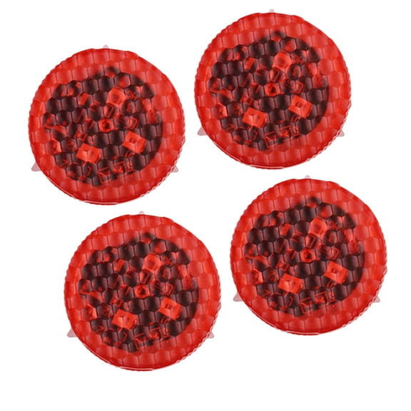 Worgeous 4pcs Professional Universal Car Auto LED Door Opened Warning Light Safety Decorative Indicator Avoid Crash Flash Signal Light (3 Bulb Red)