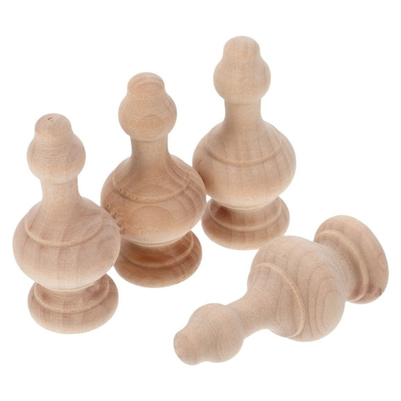 WHAMVOX Wooden Decorative Balusters for Home Furnishing with Solid Wood Craft and Khaki Pieces