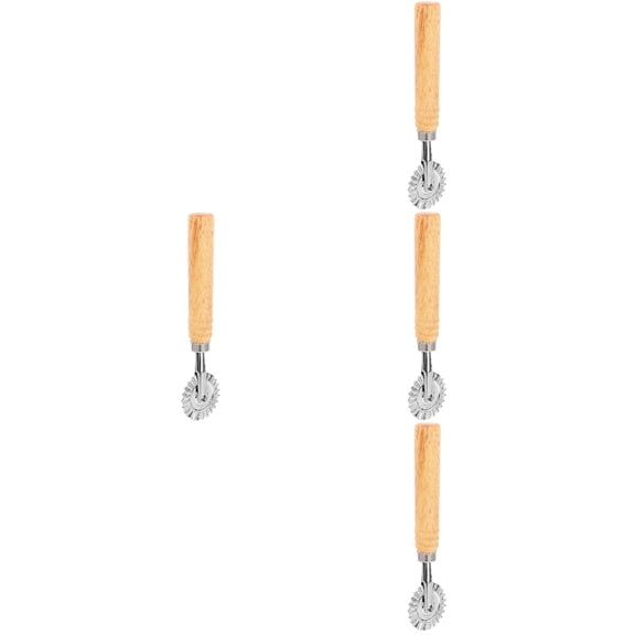 WORGEOUS 4pcs Alloy Pizza Dough Pizza Cutter and Dough Roller Multi-function Cookie Cutter