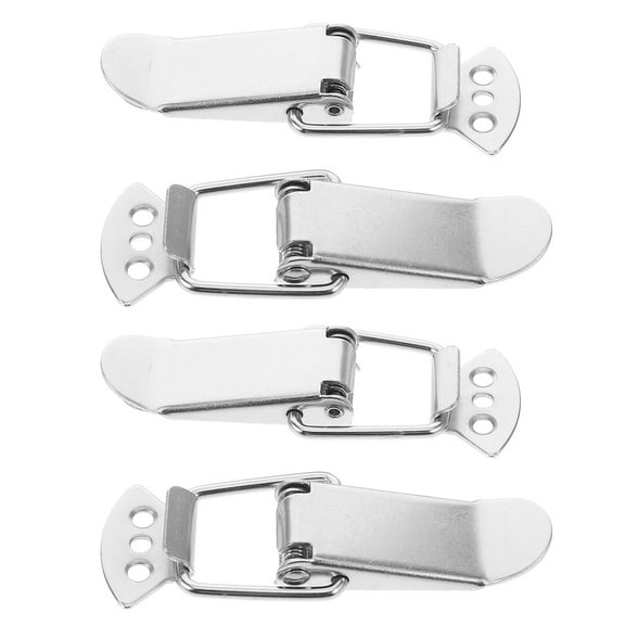 Worgeous 4pcs Stainless Steel Spring Loaded Toggle Latch Heavy Duty Latch Small Latch Cabinet Latch Hasp Door Push Latch Lock Latch For Storage