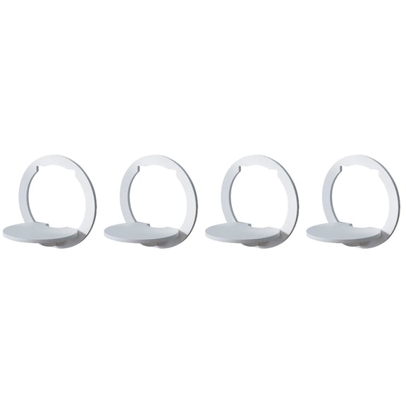 Luxshiny Wall Mounted Storage Shelf, Nordic Style, White, Space-Saving, 4Pcs