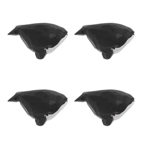 Worgeous 4pcs Small Wooden Whale Figurines Set, Carved Whale Decor for Office, Entryway, Coffee Table, Shelf Display Animal Figures