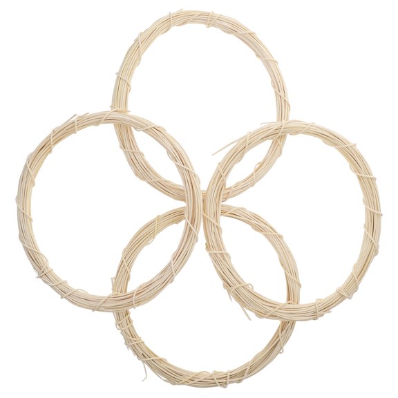 Worgeous 4pcs Wreath Vine Branch Wreath Diy Rattan Wreath Garland Wreath Hoop Wreath Making For Holiday Craft Wedding Party Decorations Supplies