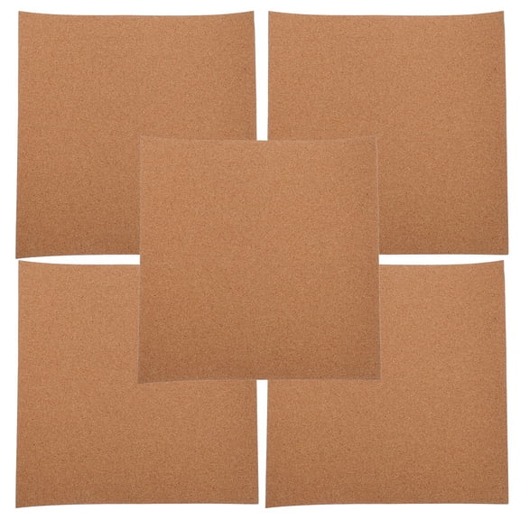 Worgeous  5 PCS Cork Board Tiles for Walls Self Adhesive Door Spark Plugs Poster Office Brown