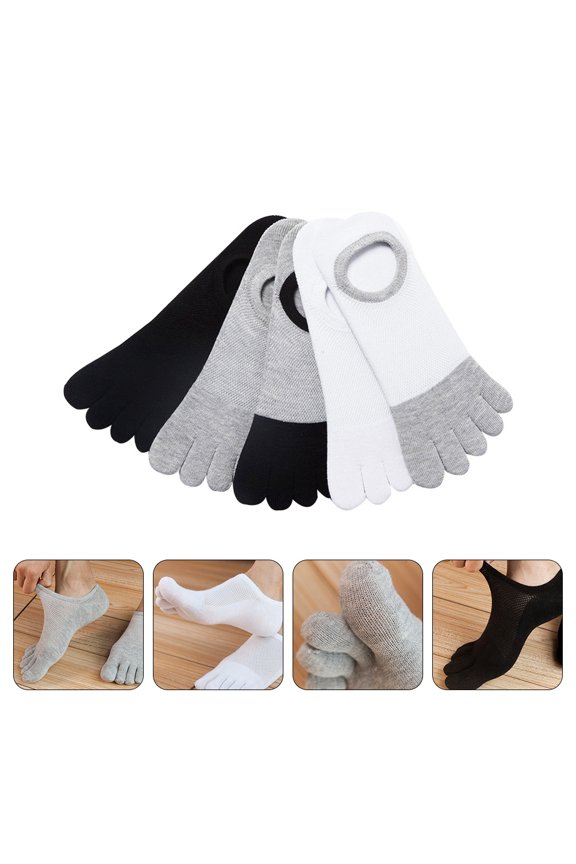 Worgeous 5 Pairs Trainer Socks for Men in Assorted Color for Summer Use