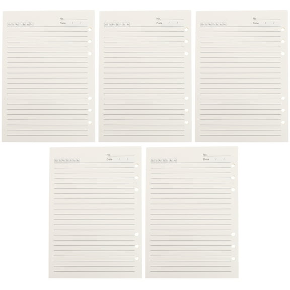 KAJNBN Notebook Loose Leaf Paper For Writers Diary Writing 5Pcs 7.9X5.2X0.2In