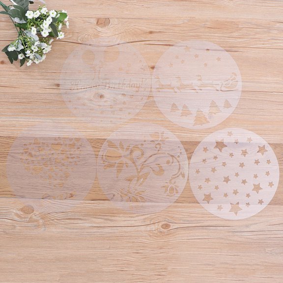 Worgeous  5 Pcs Baking Cake Decorating Reusable Molds Festive Decoration
