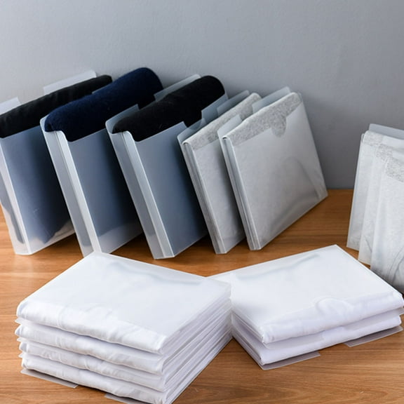 Worgeous Creative Closet Folding Board for Home Use Multifunction PP Material Storage Solution 5 Pieces S Size