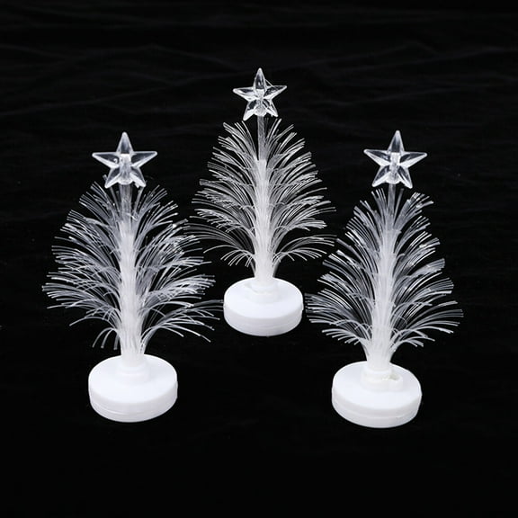Worgeous  5 Pcs Cluster Lights Christmas Night Fiber Optic LED Tree Fantastic