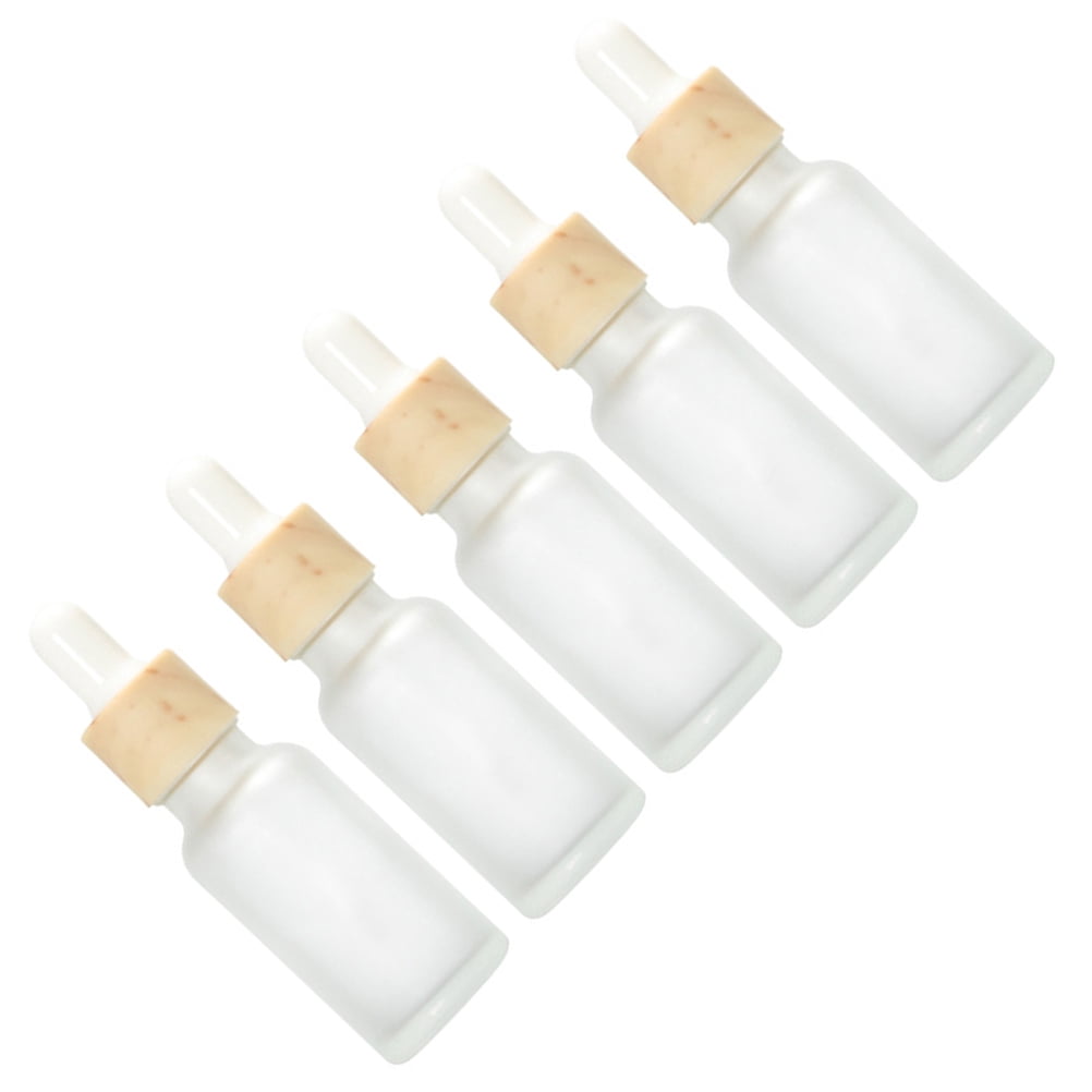 Worgeous 5 Pcs Dropper Bottle Empty Bottle Fluid Container Travel 2.9×9.7cm Transparent