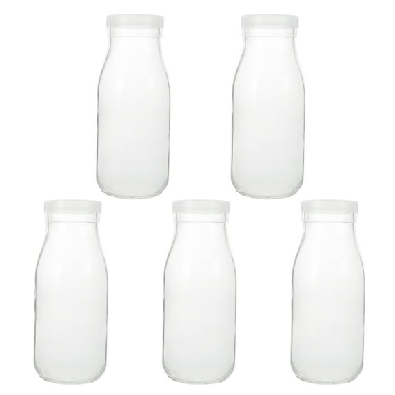 Worgeous 5 Pcs Enzyme Glass Bottle Container Vintage Milk Beverage