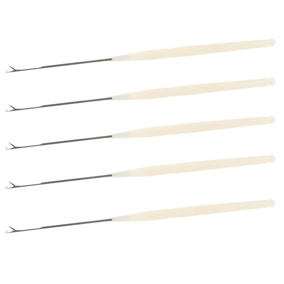 Worgeous  5 Pcs Ergonomic Crochet Hooks Beads for Bracelets Beading Needle