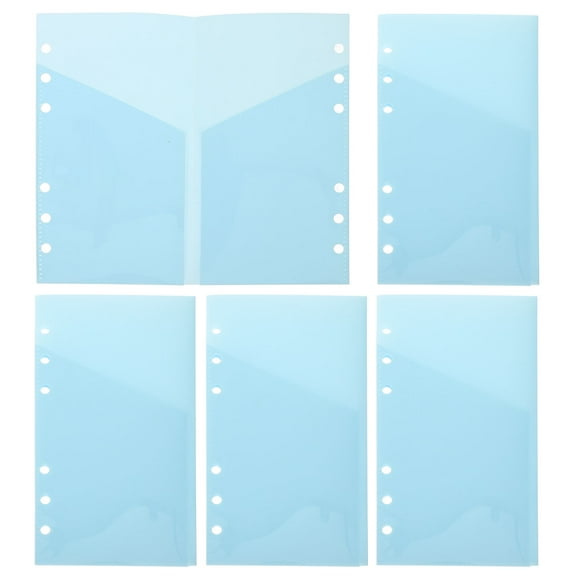WHAMVOX PP Binder Accessories Budget Pocket For Friends School And Office Use 5Pcs 7.5X6.7X0.04In