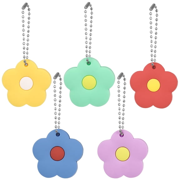 Worgeous 5 Pcs Flower Key Covers Silicone Key Caps House Key Cover Caps Key Protector Caps
