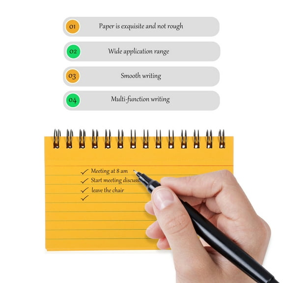 Worgeous 5 Pcs Index Card Notepad Colored Coil Book Student Campus