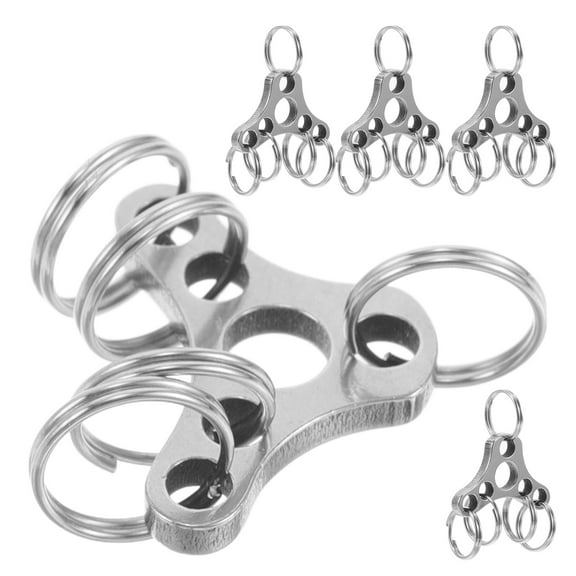 Worgeous  5 Pcs Large Carabiner Clip Locking Small Barrettes New Year Light up Headband Pins Silver