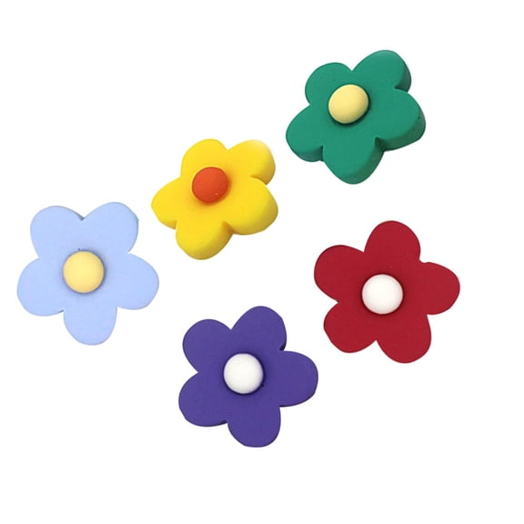 Worgeous  5 Pcs Makeup Brush Applicators Device Magnet Stickers The Flowers 2.5X2.5CM