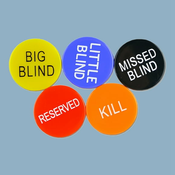 Worgeous  5 Pcs Poker Code Set Gambling Games Big Blind Button