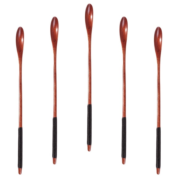 Worgeous 5 Pcs Small Cocktail Mixer Spoons Thin Handle Mixing