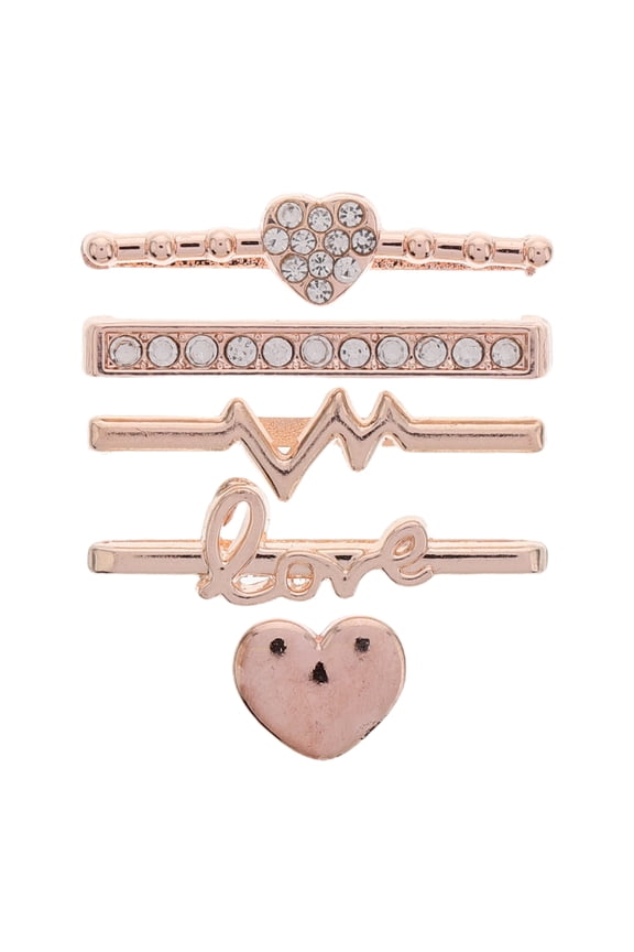 5 Pcs Watch Strap Heart Decoration Clasp Metal Decorative Watch Bands Charms Easy To Install Watch Band Ring Charm For Smartwatch Bands