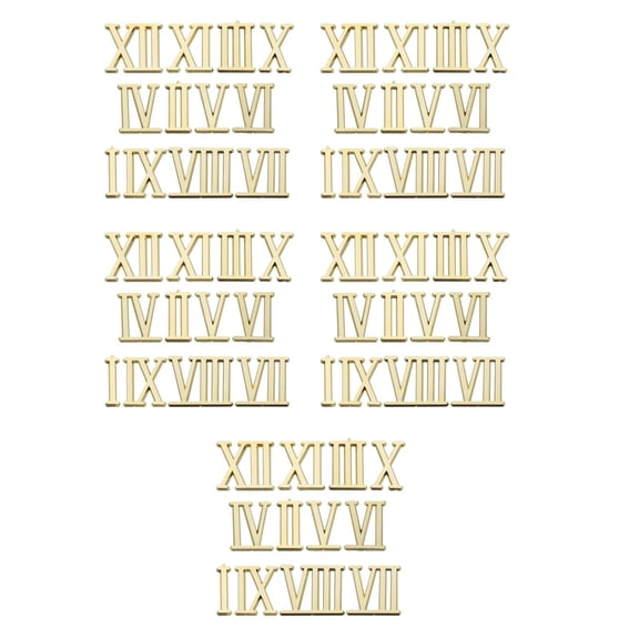 WHAMVOX Worgeous 5 Sets Clock Roman Numerals Kit 3 cm DIY Digital Clock Numbers Hands Replacement Parts Accessories for Home Art Decor