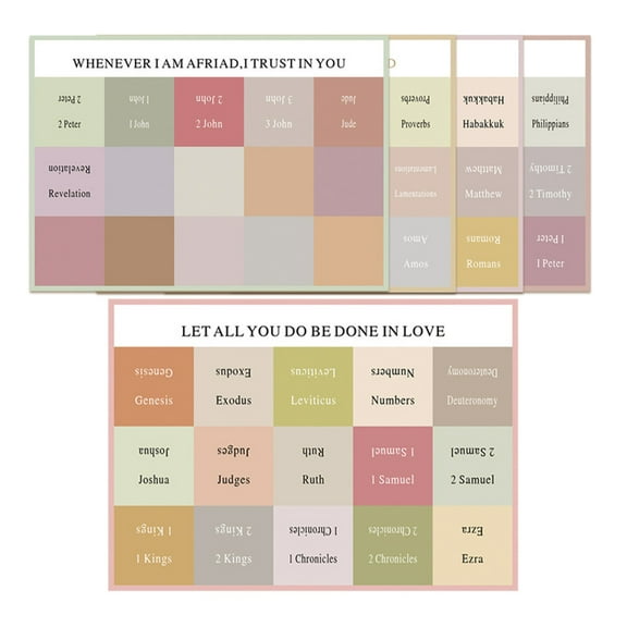 Worgeous  5 Sheets Self-adhesive Bible Tabs for Men Women Index Book Study Verse Stickers