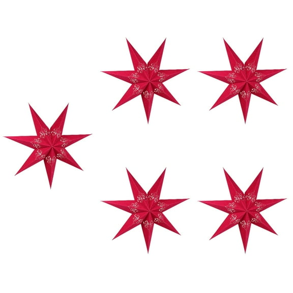 Worgeous 5 pcs Paper Star Ceiling Light Cover Creative Wedding Decorative Lampshade