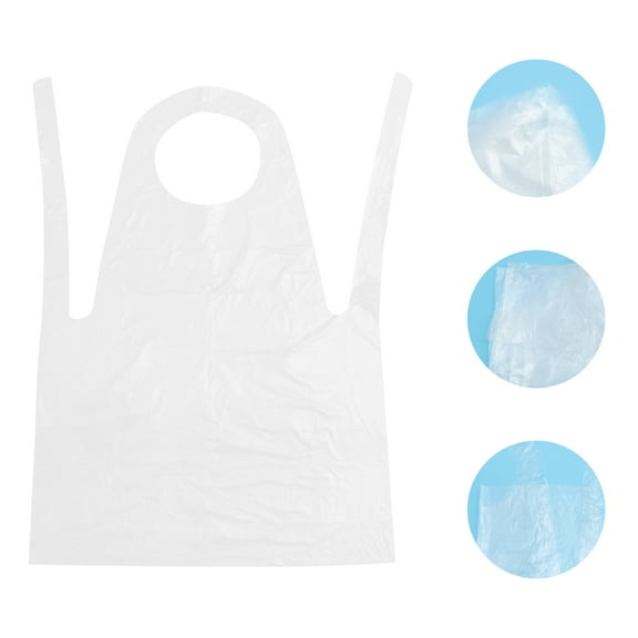 CIMAXIC Disposable Aprons Unisex Plastic Aprons for Painting Oil Proof 50 Pcs