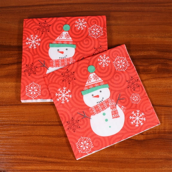 Worgeous 50 PCS Bathroom Disposable Hand Towels Guest Napkins Paper Dinner Christmas Goodie