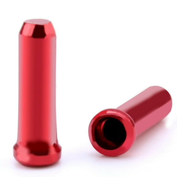 50pcs Mountain Bike Brake Cable End Tips Crimp Aluminum Alloy Red for Bike Accessories