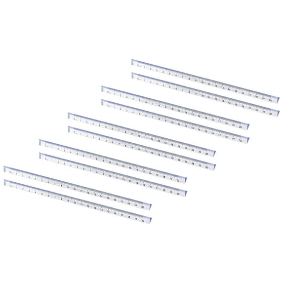 Worgeous 50 Pcs Drawing Ruler Measuring Ruler Transparent Students Ruler Multi-function Scale Ruler