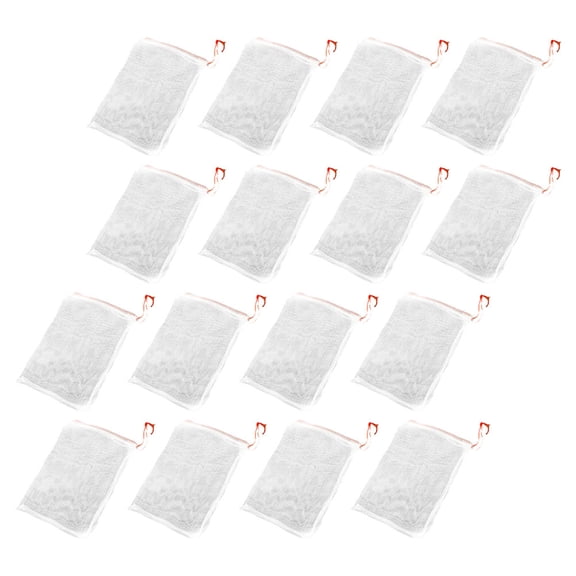 Worgeous  50 Pcs Fruit Bagging Garden Netting Mesh Bags Fruitful White