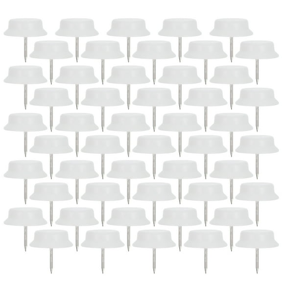 Worgeous 50 Pcs Furniture Feet Furniture Leg Bottom Man 2.5X2.5CM White