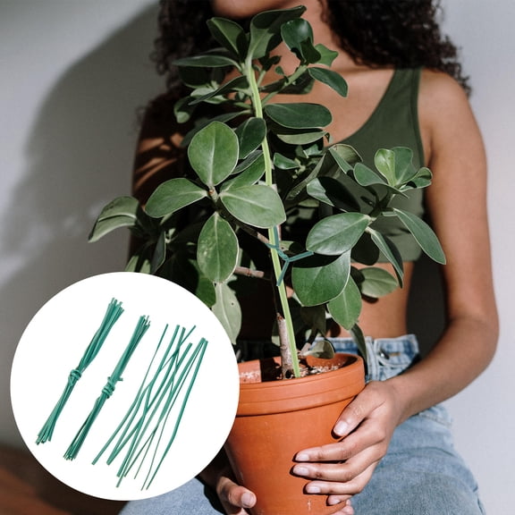 Worgeous 50 Pcs Gardening Tie Plant Ties Cable Fixing Plants Dark Green