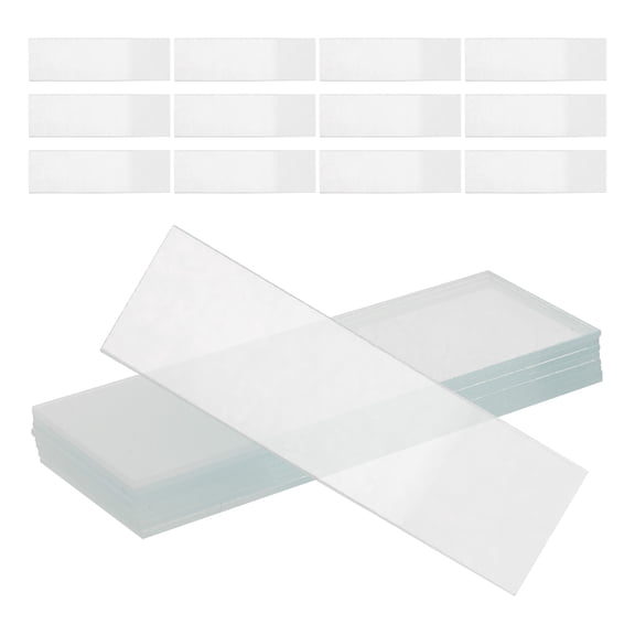 Worgeous 50 Pcs Glass Slides for Microscope Frosted Pre-cleaned Transparent
