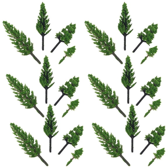 RENACLIPY Fake Trees for DIY Crafts Green Plastic Scenery Architecture 50Pcs