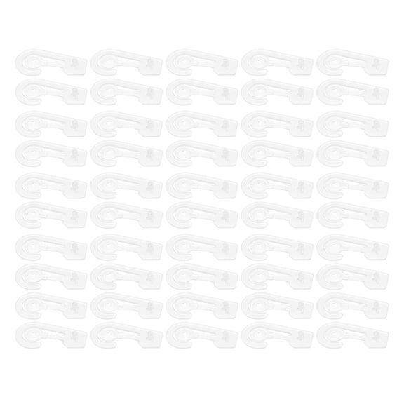 Worgeous 50 Pcs Multi-Functional Plastic Hooks Space-Saving Hanger Hooks For Retail Use Easy To Install Document Holder Hooks Plastic Display Hooks
