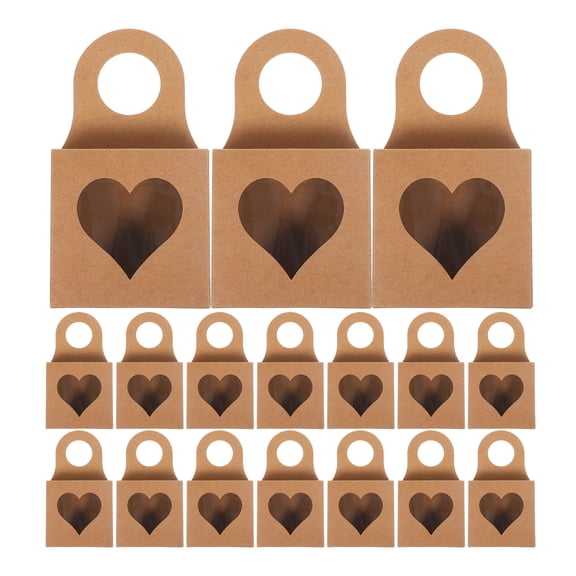 Worgeous 50 Pcs Red Wine Box Paper Wine Packaging Container Hanging Decorative Wine Bottle Holder