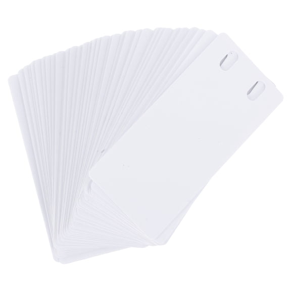 Worgeous 50 Pcs Wire Marker Number Labels Anti-theft Door Padlock Identification Plate White