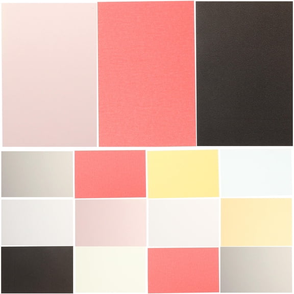 RENACLIPY Assorted Color Cardstock and Glassine Paper, 50 Sheets for Scrapbooking, Crafts, Projects and Uses