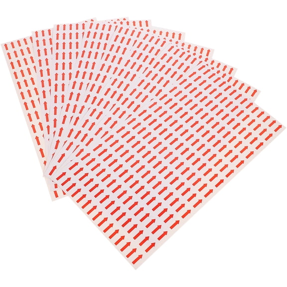 Worgeous 50 Sheets Dot Stickers Premium Fire Exit Sign Red Arrow Label