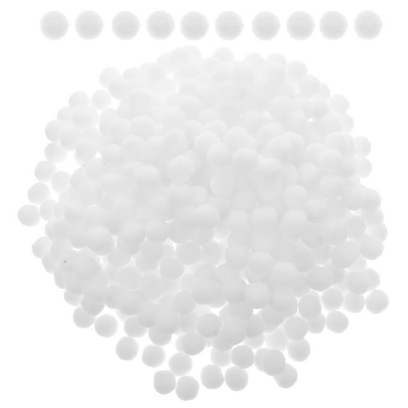 Worgeous 500 Pcs Mini Pom Poms for Crafts Colored Cotton Balls White
