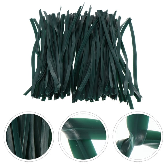 Worgeous  500 Pcs Strap Climbing Outdoor Garden Wire Twist Ties Green