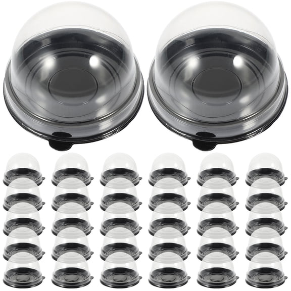 Worgeous 50Pcs Baking Cake Dome Cases Individual Cupcake Boxes Cake Containers Baking Supplies