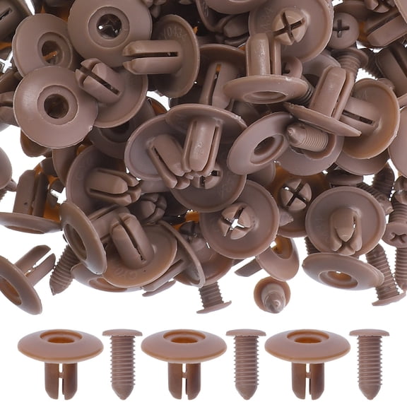 Worgeous 50Pcs Plastic Rivets for Car Bumper Fixation Rock-Steady and Reliable Grey