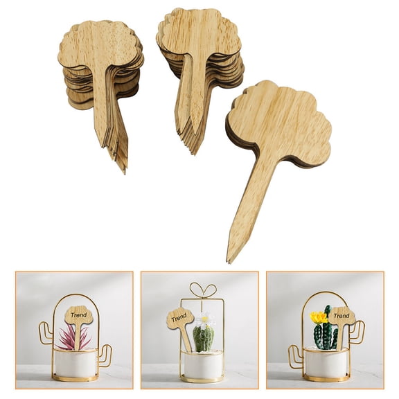 Worgeous 50Pcs Synthetic Material Garden Ground Tag for Reusable Garden Labels